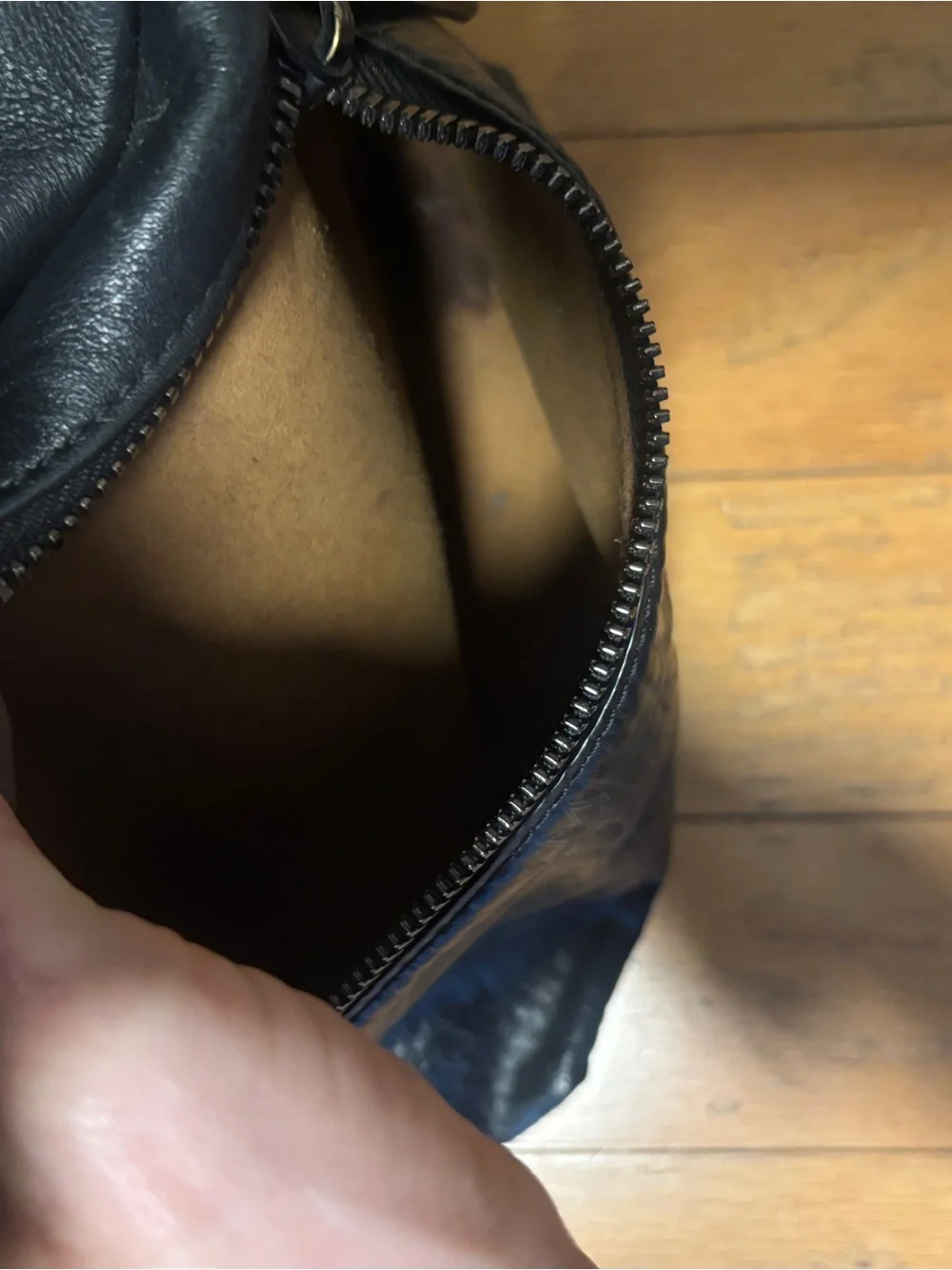 MCM Black Logo-Print Leather Backpack